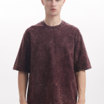 Acid Wash T-shirt Oversized 240 GSM - Grape Wine