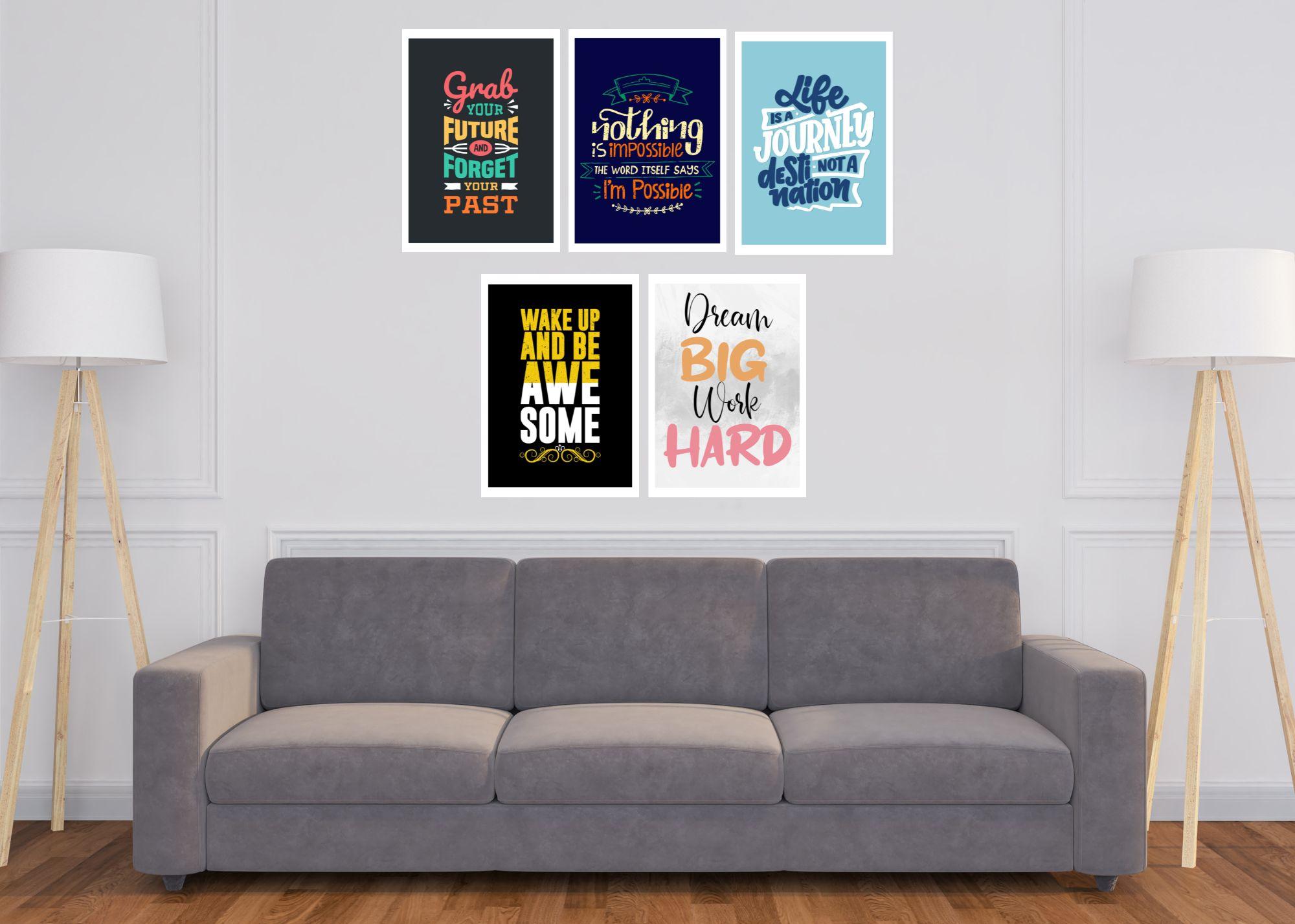Motivational Wall Posters - Pack of 5