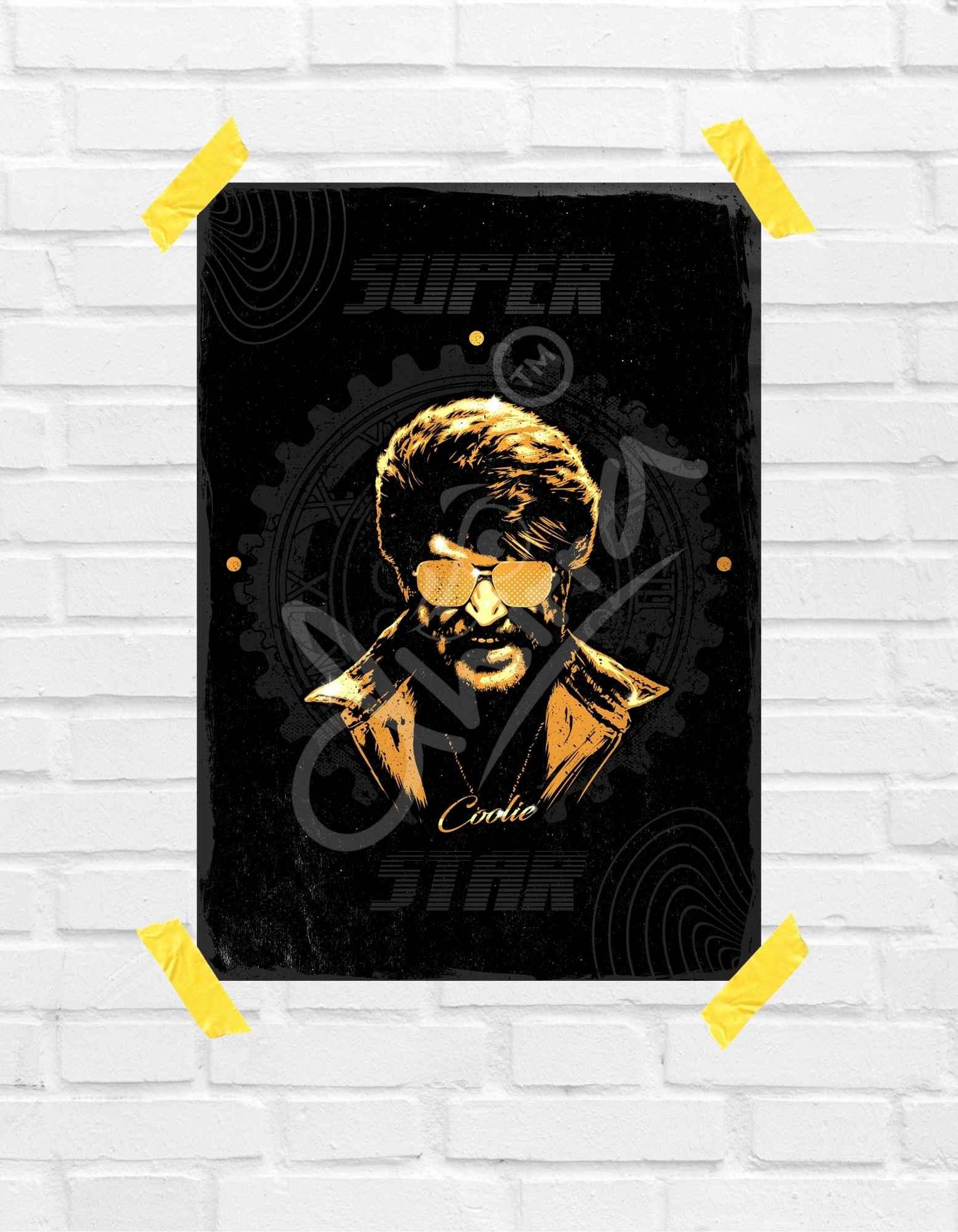 Superstar - Coolie - A3 Wall Poster - without Frame