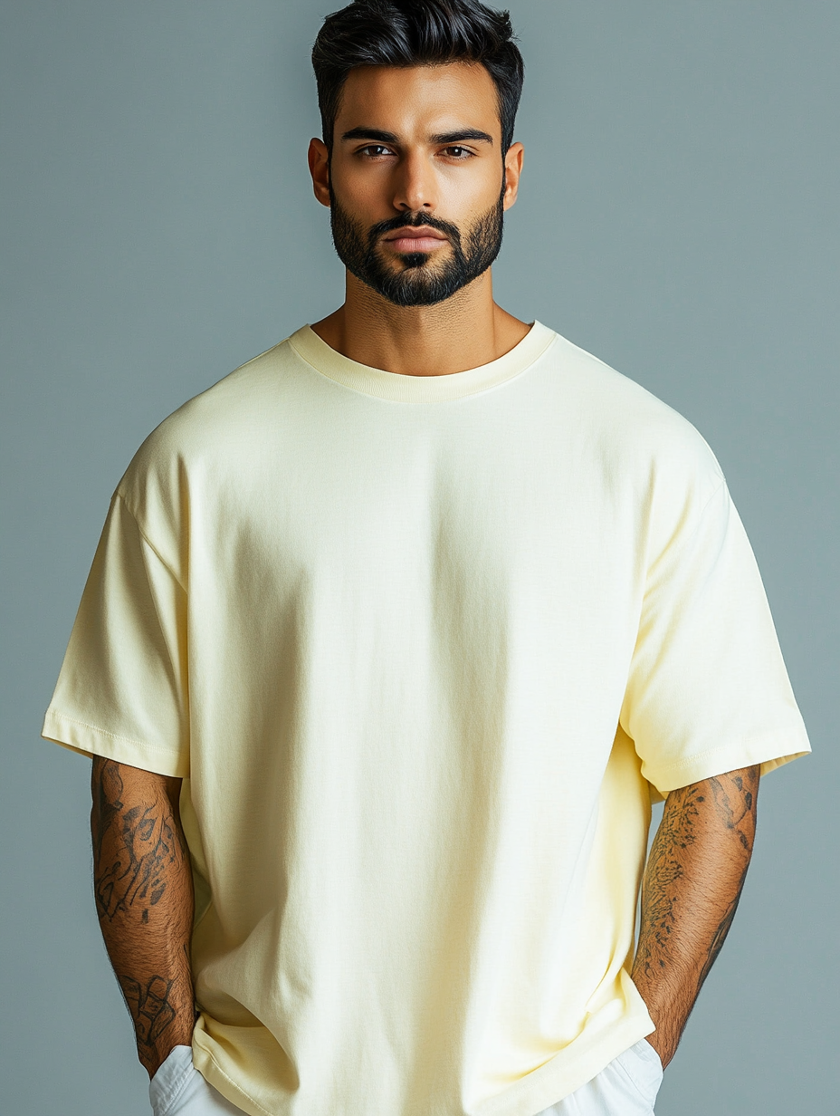 Oversized T-shirt - Beige
