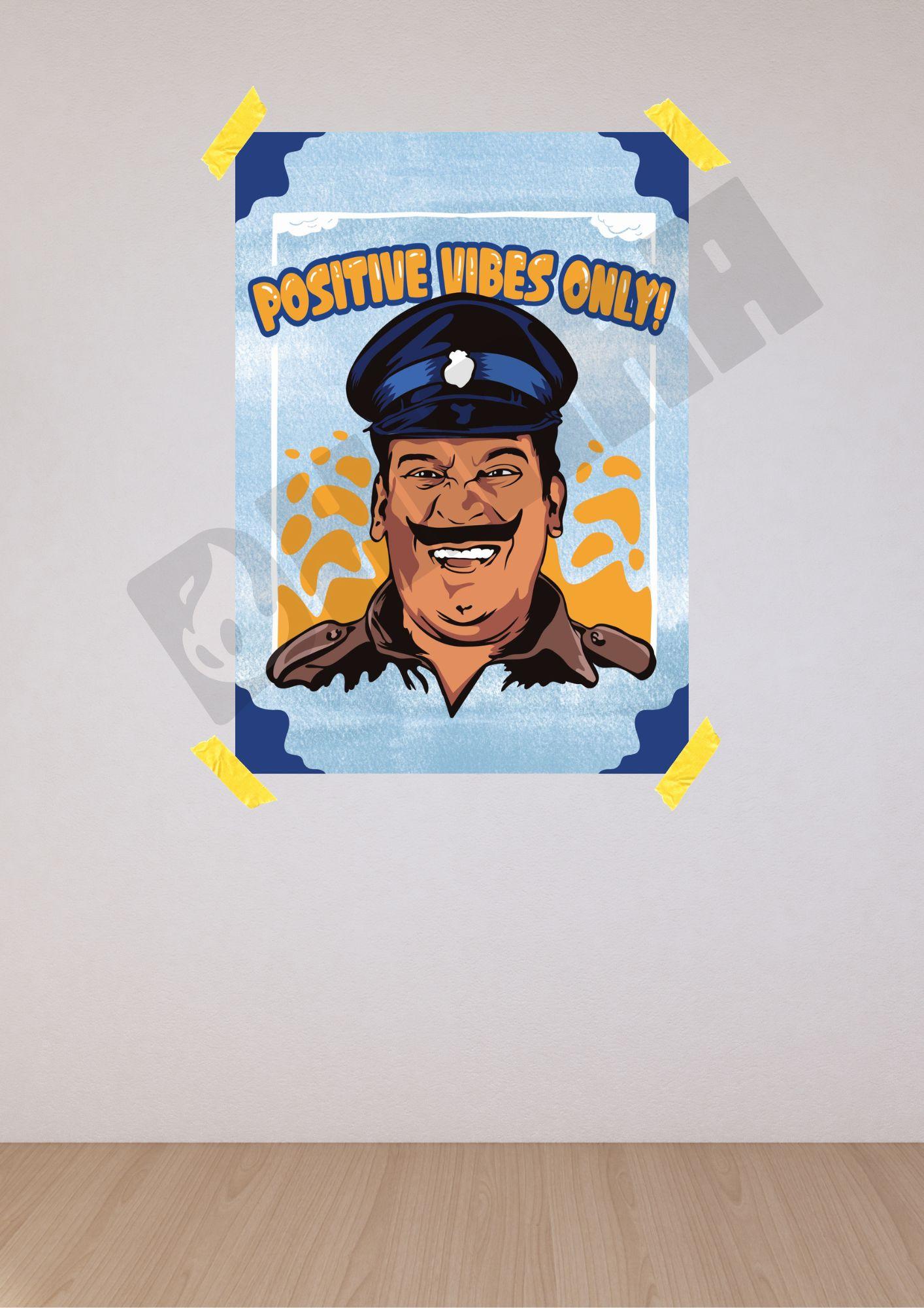 Positive Vibes Only - Vadivelu - A3 Wall Poster